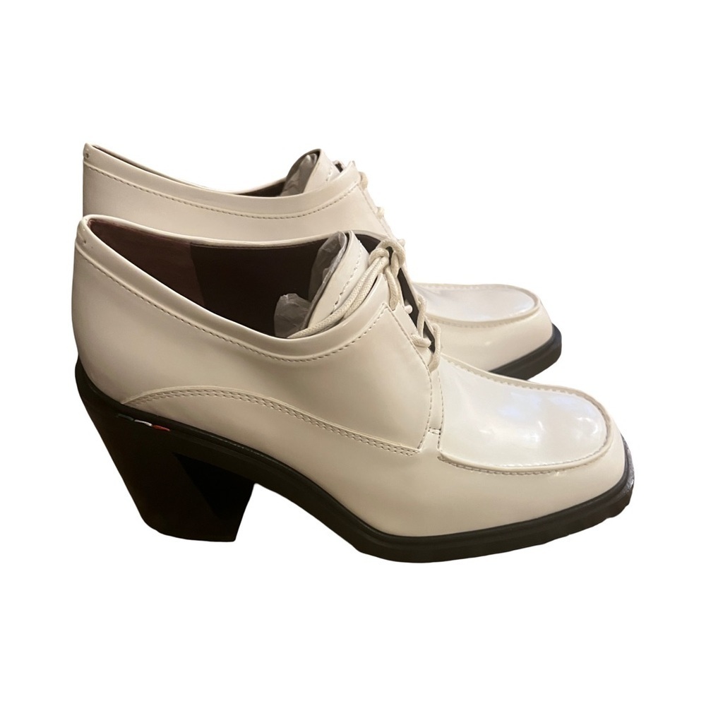 NEW Franco Sarto L-Preston White Heel Oxford Shoes 8M NIB - Picture 3 of 11